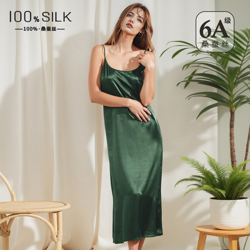 Robe Silk Women - Robe de nuit longue 100% Soie